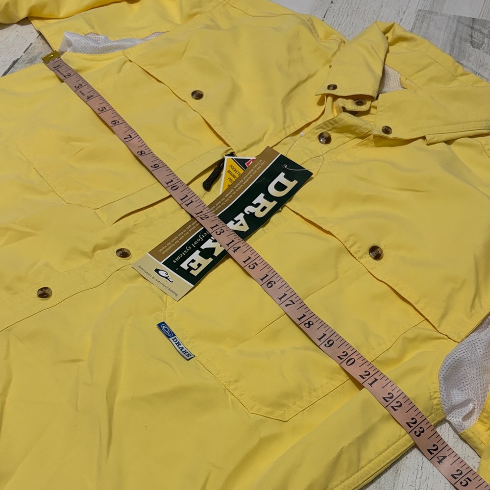 Drake Yellow Long Sleeve Vented Wingshooters Shirt Size Medium NWT - Picture 9 of 10